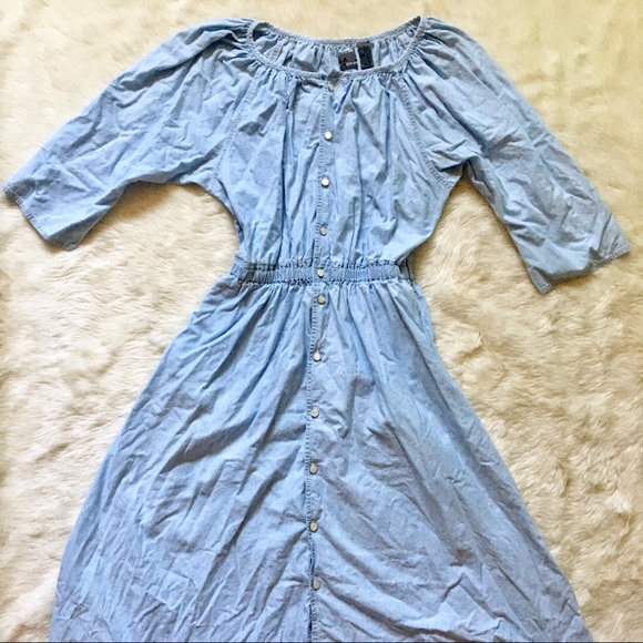 Vintage Dresses & Skirts - SALE 1990 Vintage Denim Prairie Western Folk maxi